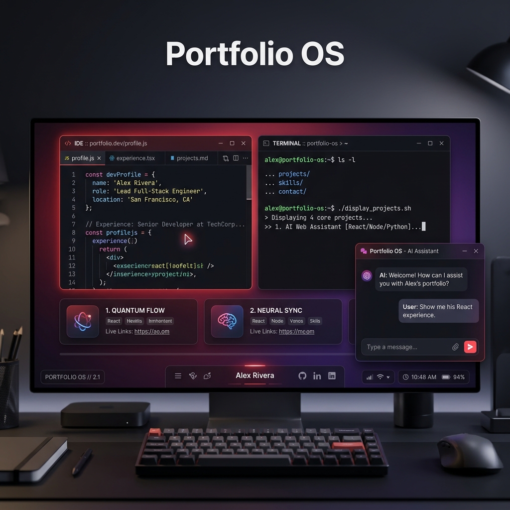Portfolio OS mockup